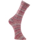 Fil pour chaussette Rico Superba Bamboo 4 fils Pink rouge mix