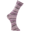 Fil pour chaussette Rico Superba Bamboo 4 fils Pink baie lilas mix