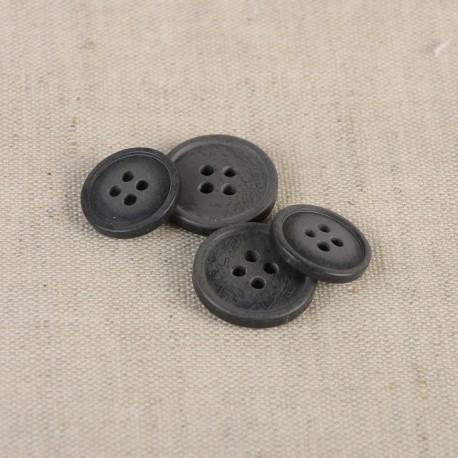 Bouton 4 trous 15 mm 579 gris anthracite