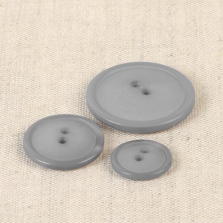 Bouton 2 trous 15 mm 577 gris cendre