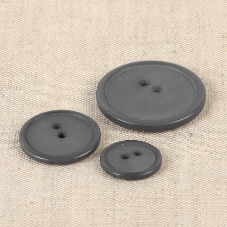 Bouton 2 trous 15 mm 579 gris anthracite