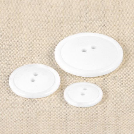 Bouton 2 trous 20 mm 501 blanc