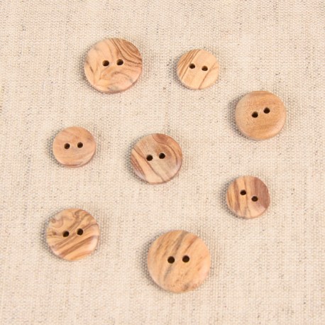 Bouton 2 trous 18 mm 010 bois