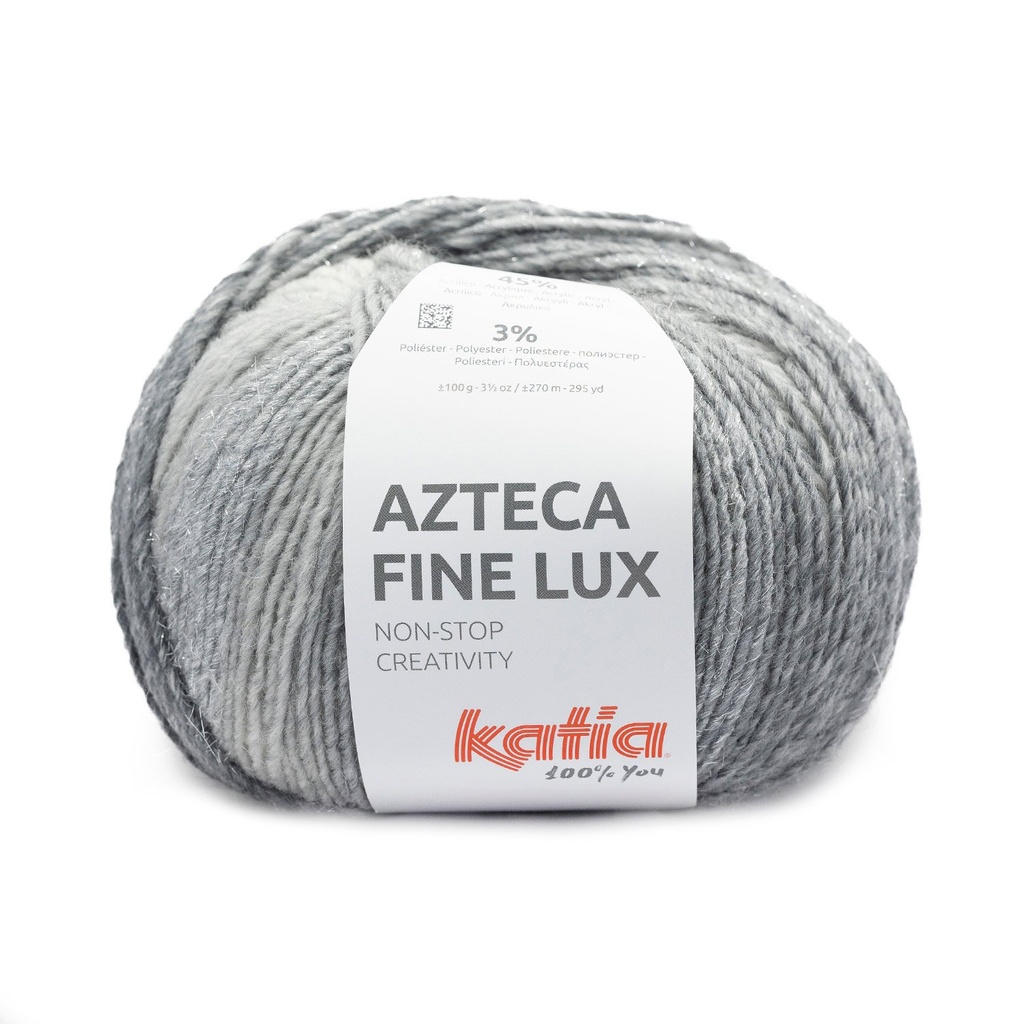 Azteca fine lux Laine Katia 417 gris argent noir