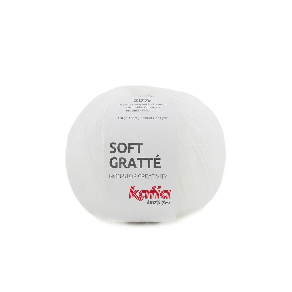 Soft gratté Laine Katia 60 blanc