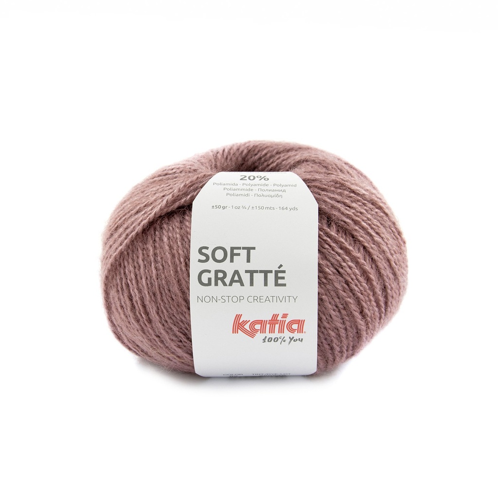 Soft gratté Laine Katia 82 rose foncé