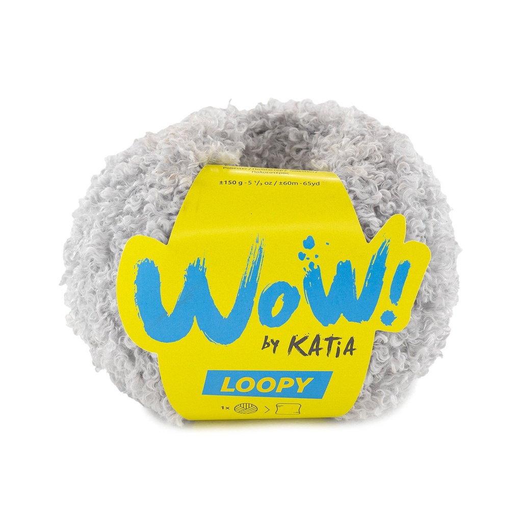 Wow loopy Laine Katia 155 gris clair