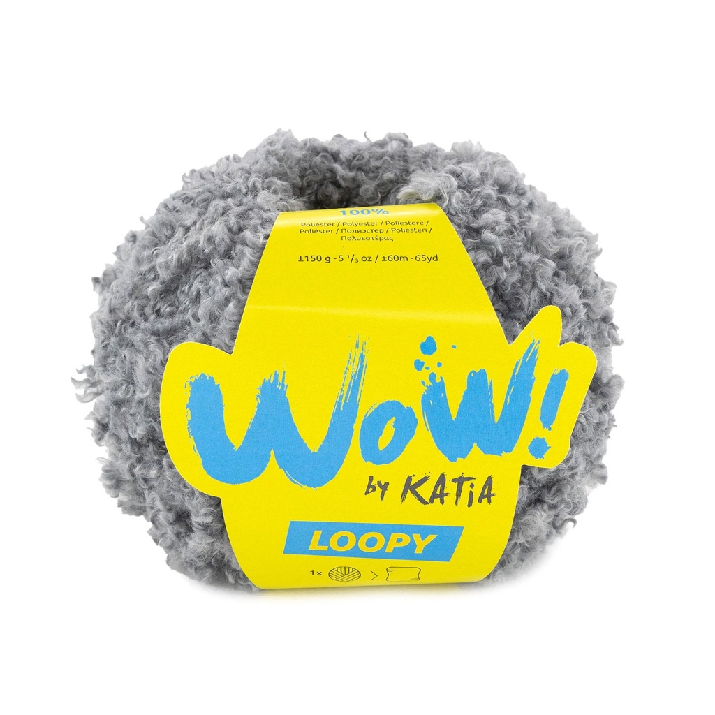 Wow loopy Laine Katia 154 gris moyen