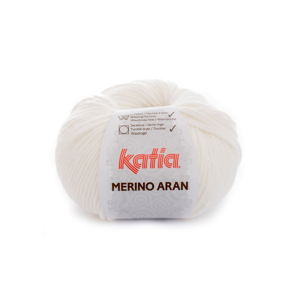 Merino aran Laine Katia 3 écru