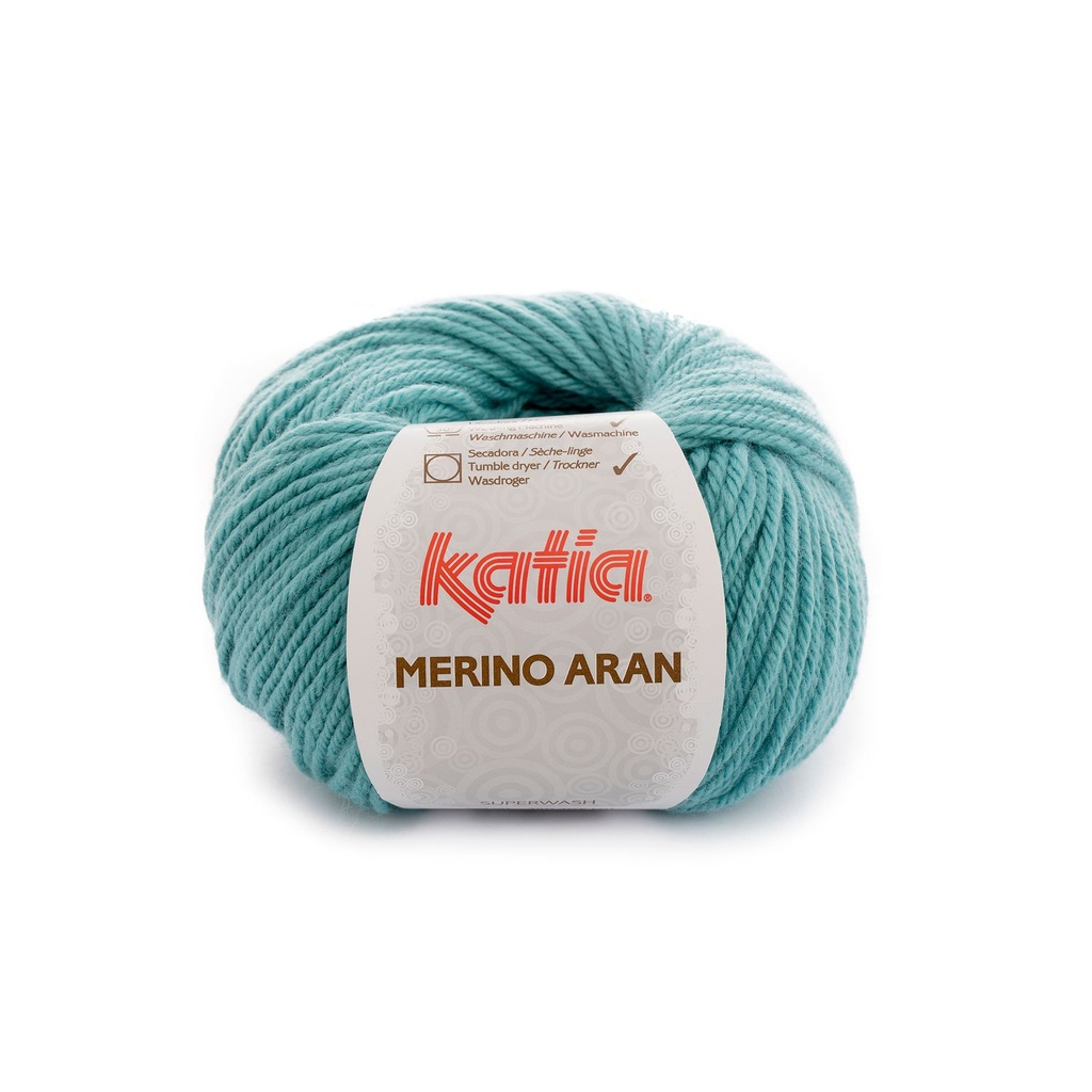 Merino aran Laine Katia 86 Bleu d'eau