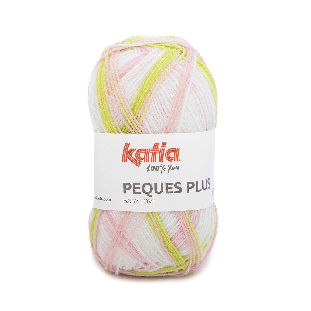 Pecques plus Laine Katia 84 vert lime rose