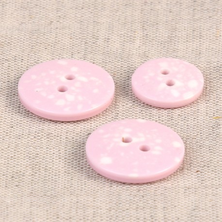 Bouton 2 trous 20 mm plastique recyclé 512 rose layette