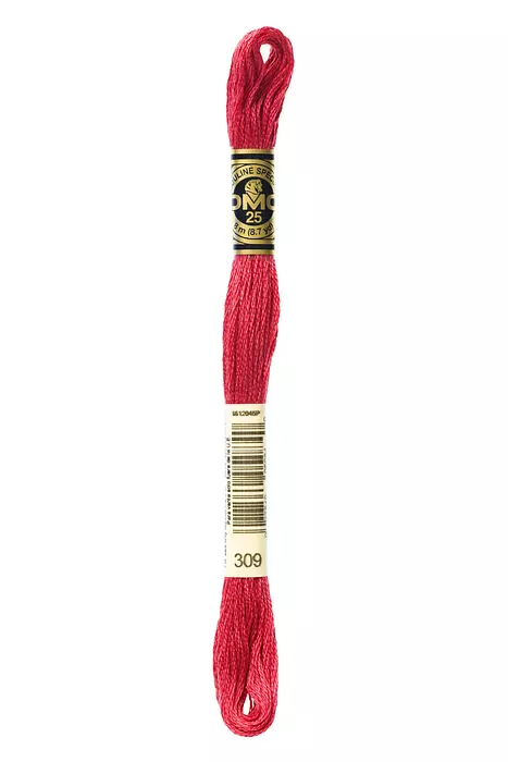 Fil à broder Mouliné Spécial DMC 309 Rose framboise écrasée