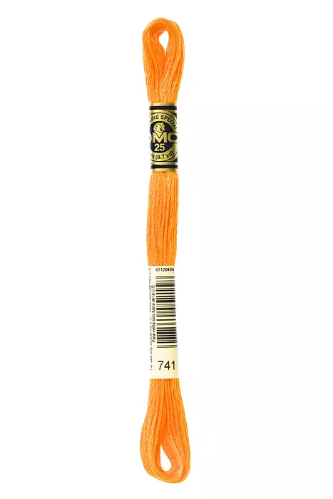 Fil à broder Mouliné Spécial DMC 741 Mandarine 