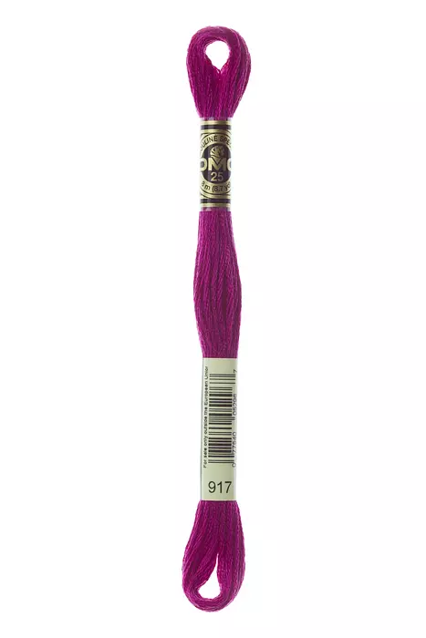 Fil à broder Mouliné Spécial DMC 917 Rose magenta foncé