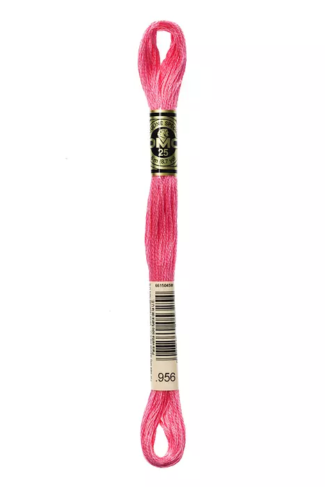 Fil à broder Mouliné Spécial DMC 956 Rose fluo