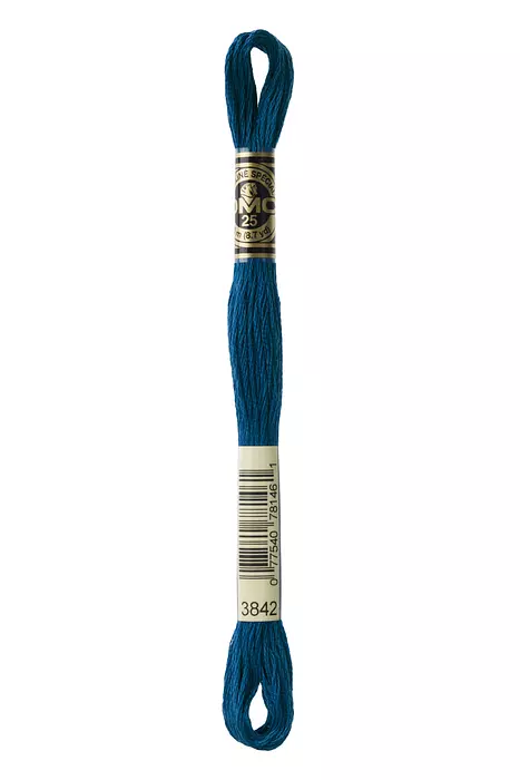 Fil à broder Mouliné Spécial DMC 3842 Bleu de Prusse