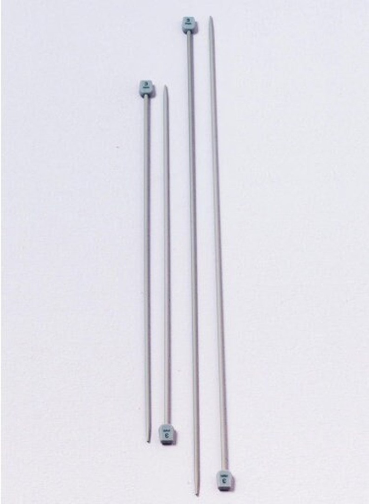 Aiguilles droites aluminium 40 cm de 2 mm à 7 mm Bergère de France