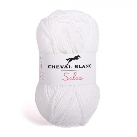 Salsa blanc Cheval Blanc 60% coton 40% Acrylique