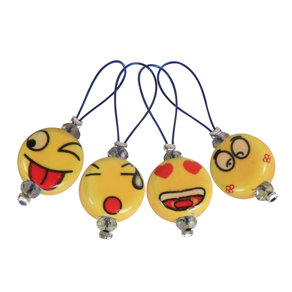 Lot de 12 anneaux marqueurs smiley knitpro