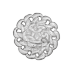 Bouton métal maille argent 20 mm 