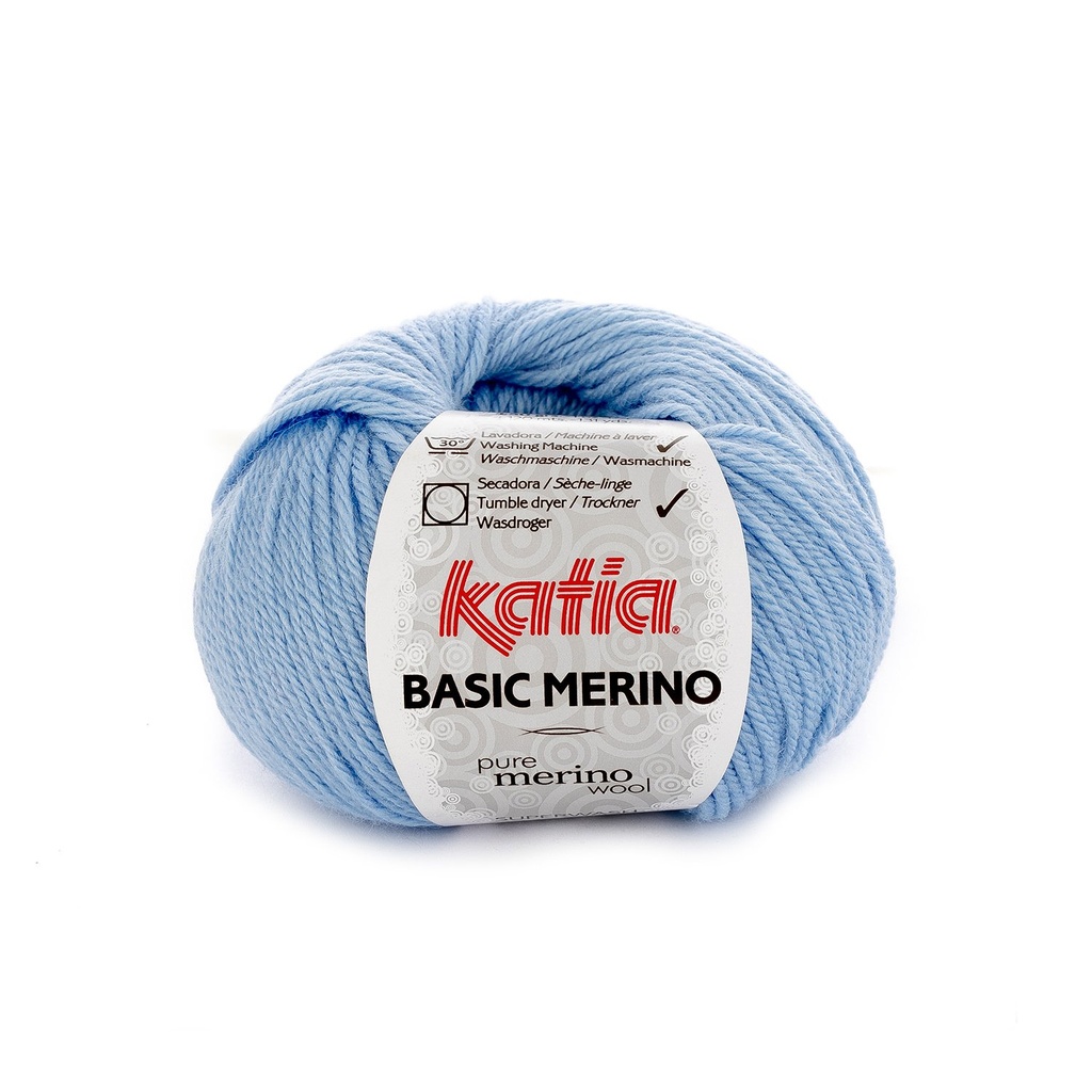 Basic Mérino 34 Bleu ciel Laine Katia