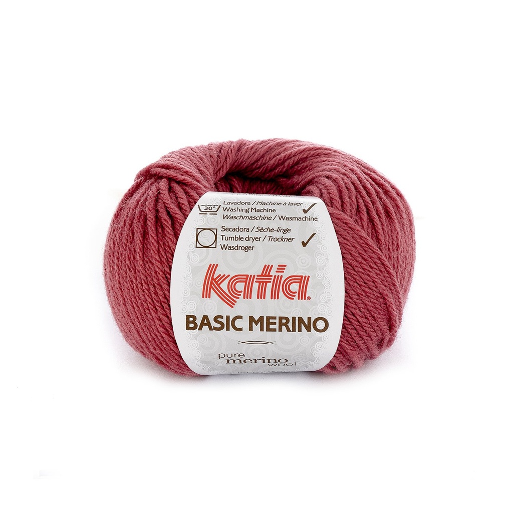 Basic Mérino 75 Rouge framboise Laine Katia