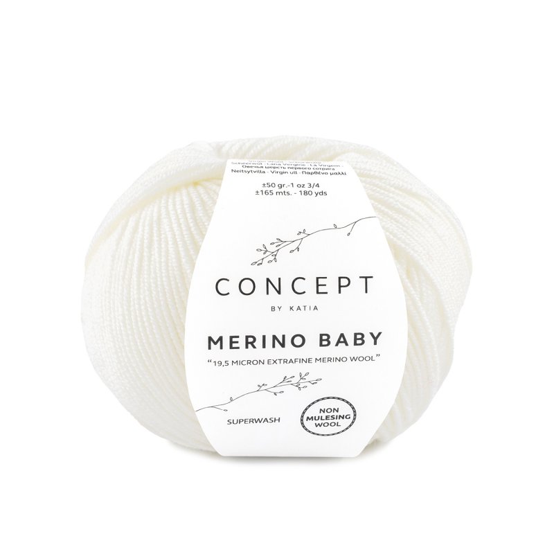 Mérino Baby 1 Blanc Laine Katia