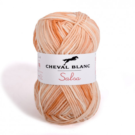 [SALSAJACQ402] Salsa jacquard orange Cheval Blanc 60% coton 40% Acrylique