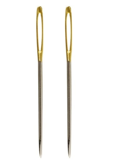 [50315] 
Lot de 2 aiguilles à laine métal n° 3 6cm