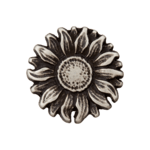 [241543] Bouton métal fleurs 20 mm