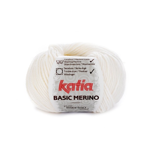 [BASICMERINO1] Basic Mérino 1 Blanc Laine Katia