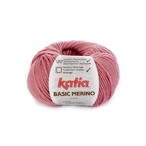 [BASICMERINO26] Basic Mérino 26 Rose moyen Laine Katia