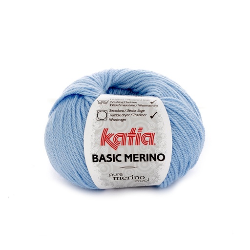 [BASICMERINO34] Basic Mérino 34 Bleu ciel Laine Katia