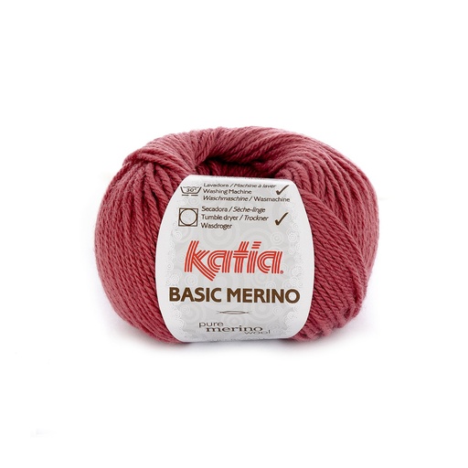 [BASICMERINO75] Basic Mérino 75 Rouge framboise Laine Katia