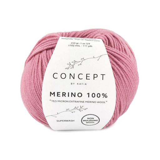 [MERINO10037] Mérino 100% 37 Rosé Laine Katia