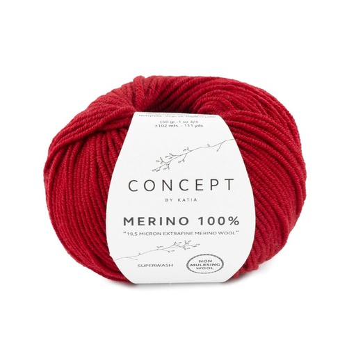 [MERINO10052] Mérino 100% 52 Grenat Laine Katia