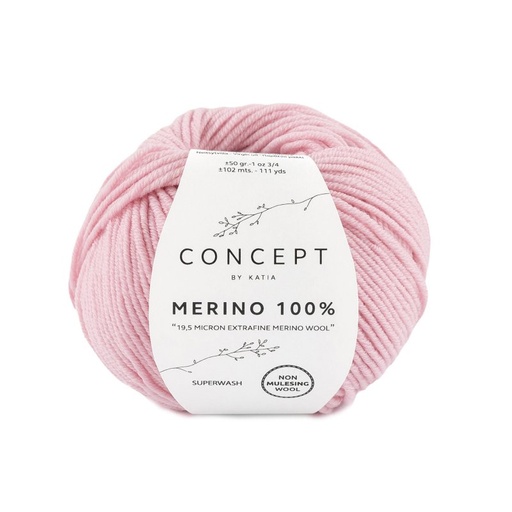 [MERINO1007] Mérino 100% 7 Rose très clair Laine Katia