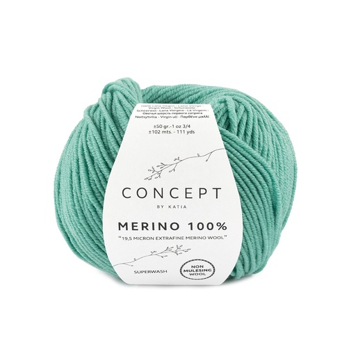 [MERINO10089] Mérino 100% 89 Vert fougère Laine Katia