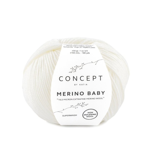 [MERINOBABY1] Mérino Baby 1 Blanc Laine Katia