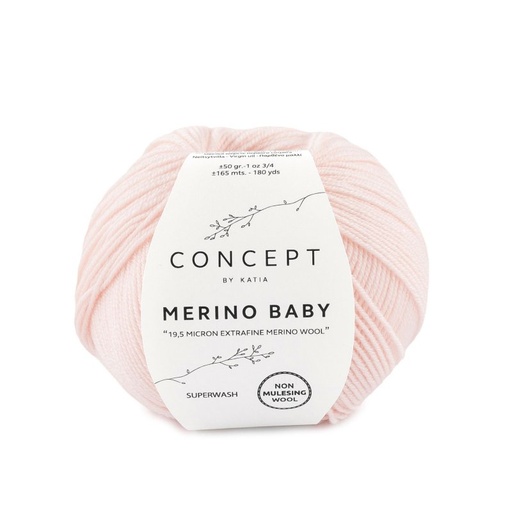 [MERINOBABY7] Mérino Baby 7 Rose très clair Laine Katia