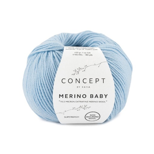 [MERINOBABY8] Mérino Baby 8 Bleu ciel Laine Katia