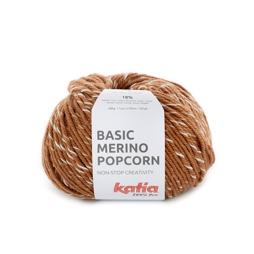 [popcorn106] Mérino popcorn Laine Katia 106 cuivre blanc