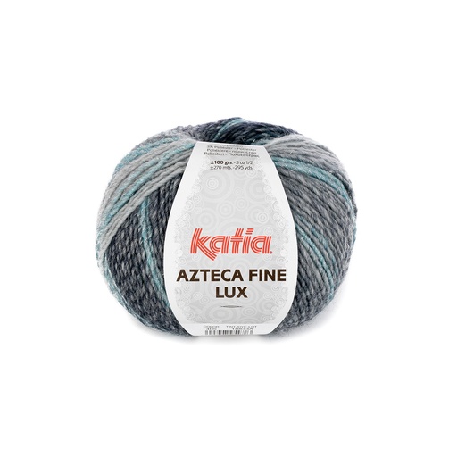 [aztecafinelux405] Azteca fine lux Laine Katia 405 Bleu Émeraude Gris clair