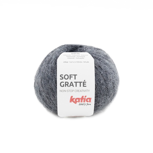 [softgratté77] Soft gratté Laine Katia 77 gris moyen