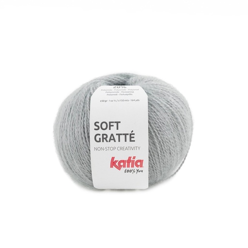 [softgratté64] Soft gratté Laine Katia 64 gris clair nacré