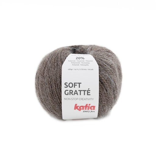 [softgratté66] Soft gratté Laine Katia 66 brun fauve