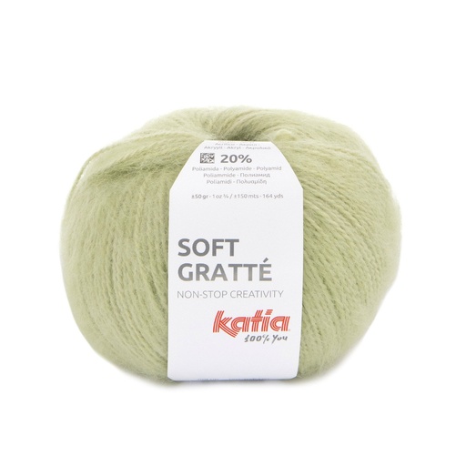 [softgratté88] Soft gratté Laine Katia 88 vert blanc