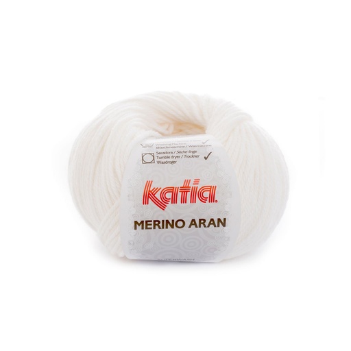 [merinoaran1] Merino aran Laine Katia 1 Blanc