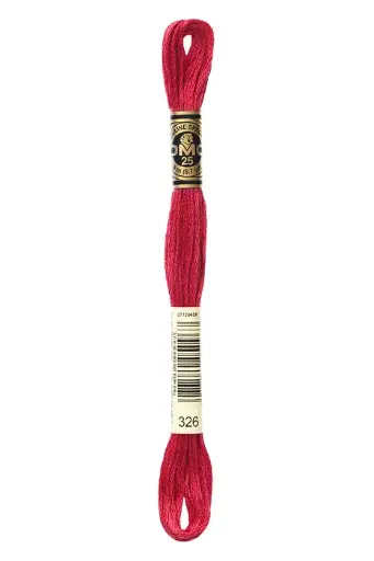 [117MC326] Fil à broder Mouliné Spécial DMC 326 Rouge rubis